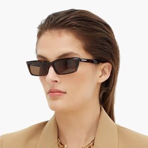 BALENCIAGA BLACK CAT EYE UNISEX SUNGLASSES BB0047S